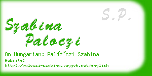 szabina paloczi business card